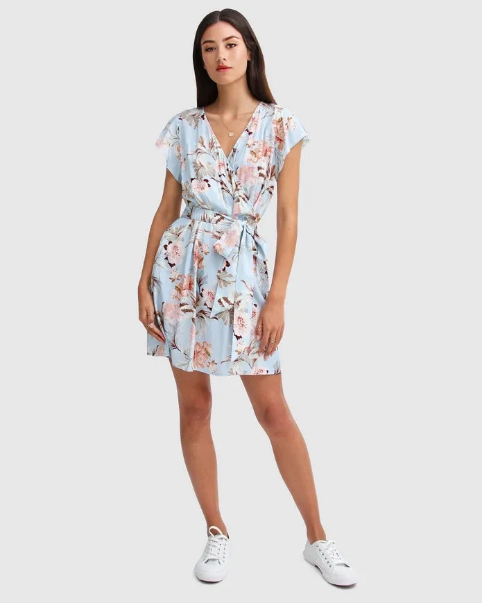 I'm the Star Wrap Dress - Light Blue
