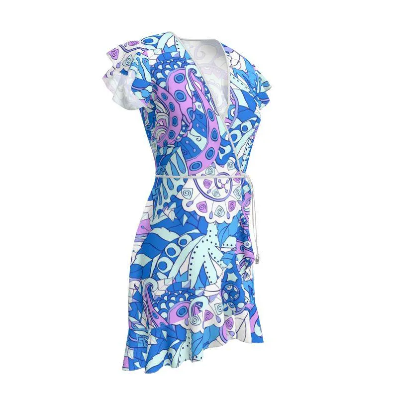 Imi Flounce Wrap Dress