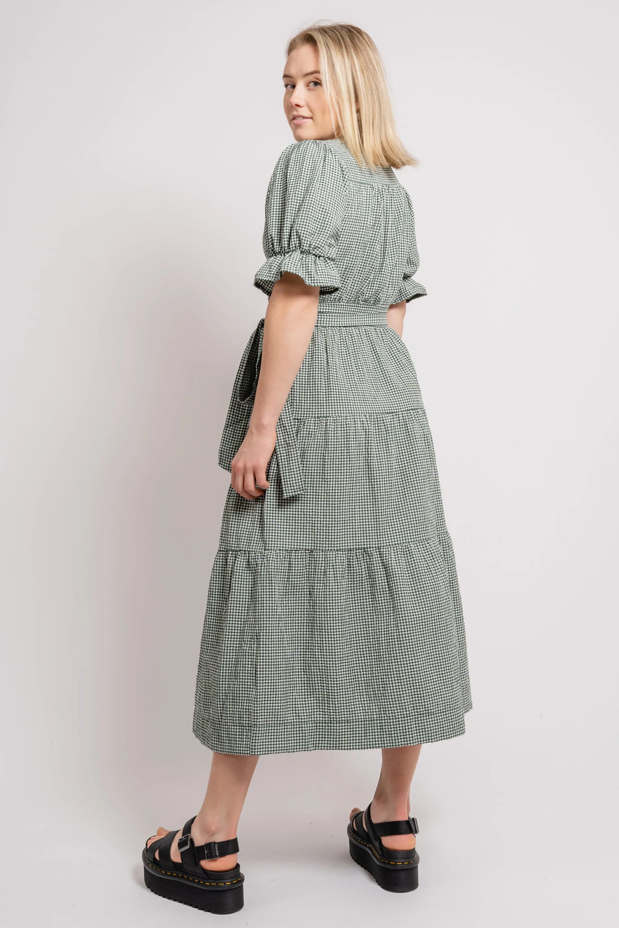 Indiana Midi Wrap Dress - Sycamore White