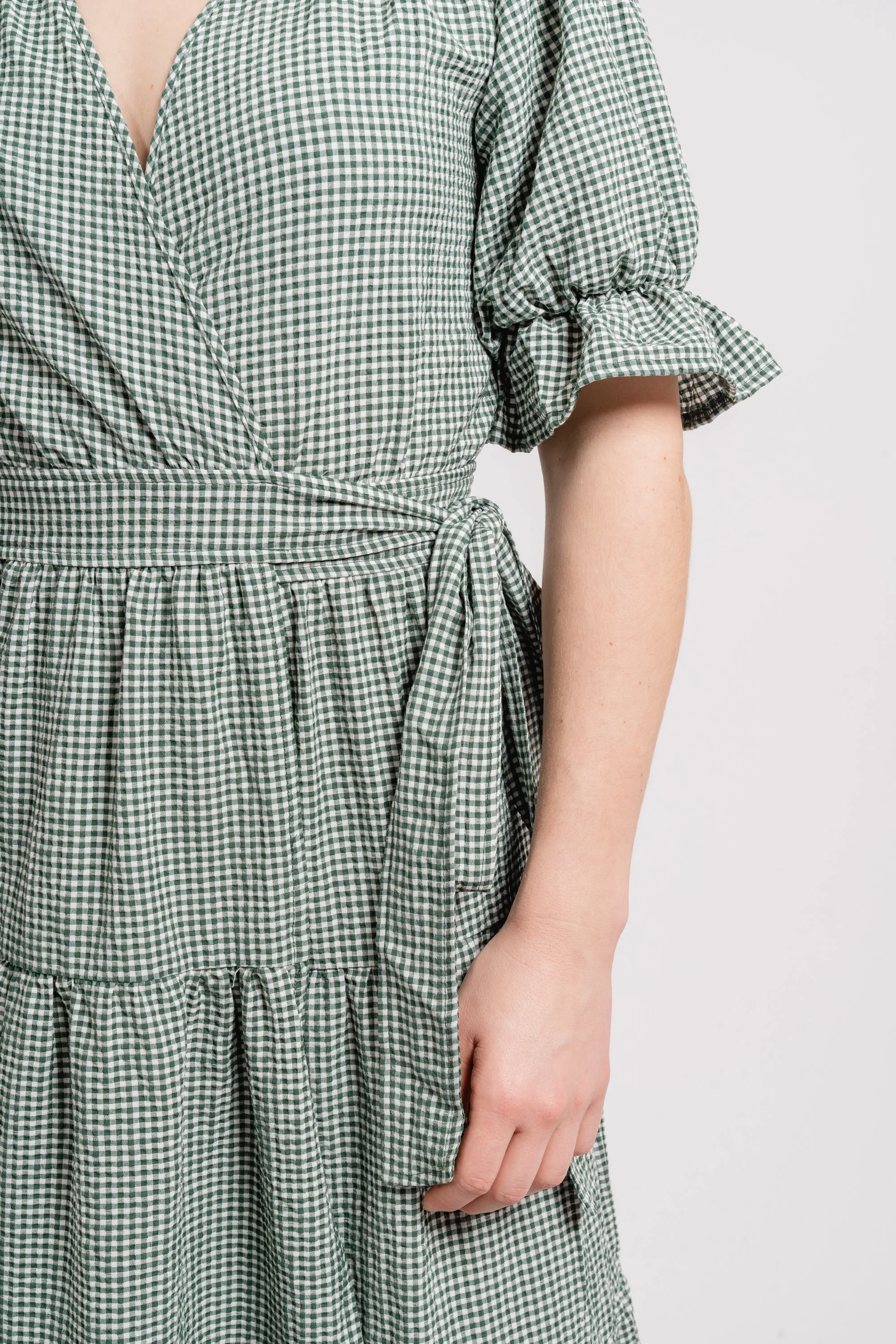 Indiana Midi Wrap Dress - Sycamore White