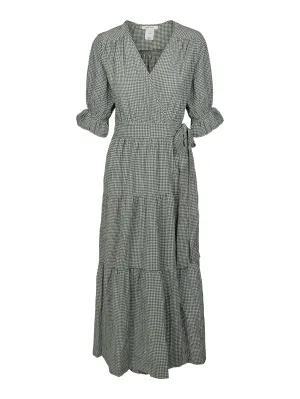 Indiana Midi Wrap Dress - Sycamore White
