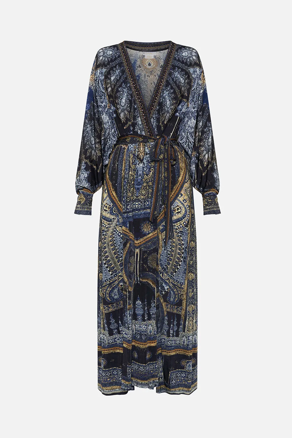 JERSEY WRAP DRESS WITH EXAGGERATED BLOUSON SLEEVE FOREVER FAMILY