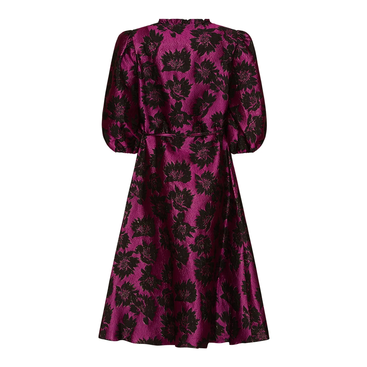 Jessa Wrap Dress - Fuxia Metallic Mix