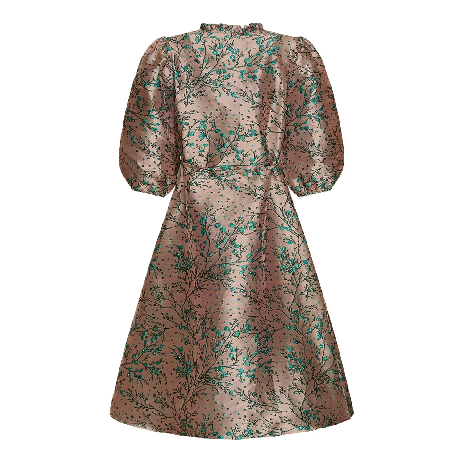 Jessa Wrap Dress - Green Flower Mix