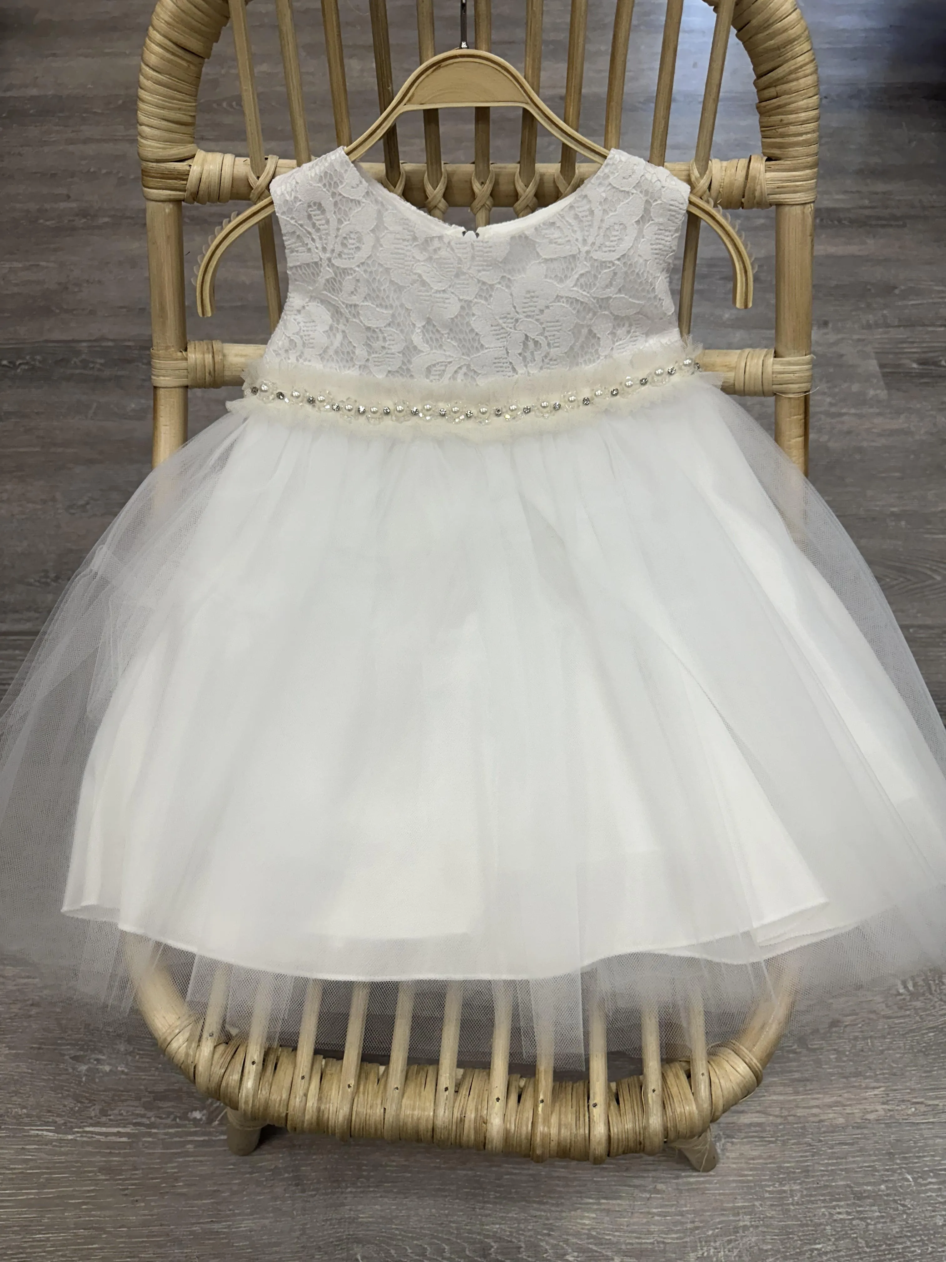 Jolene KD456BB Infant Dress - White