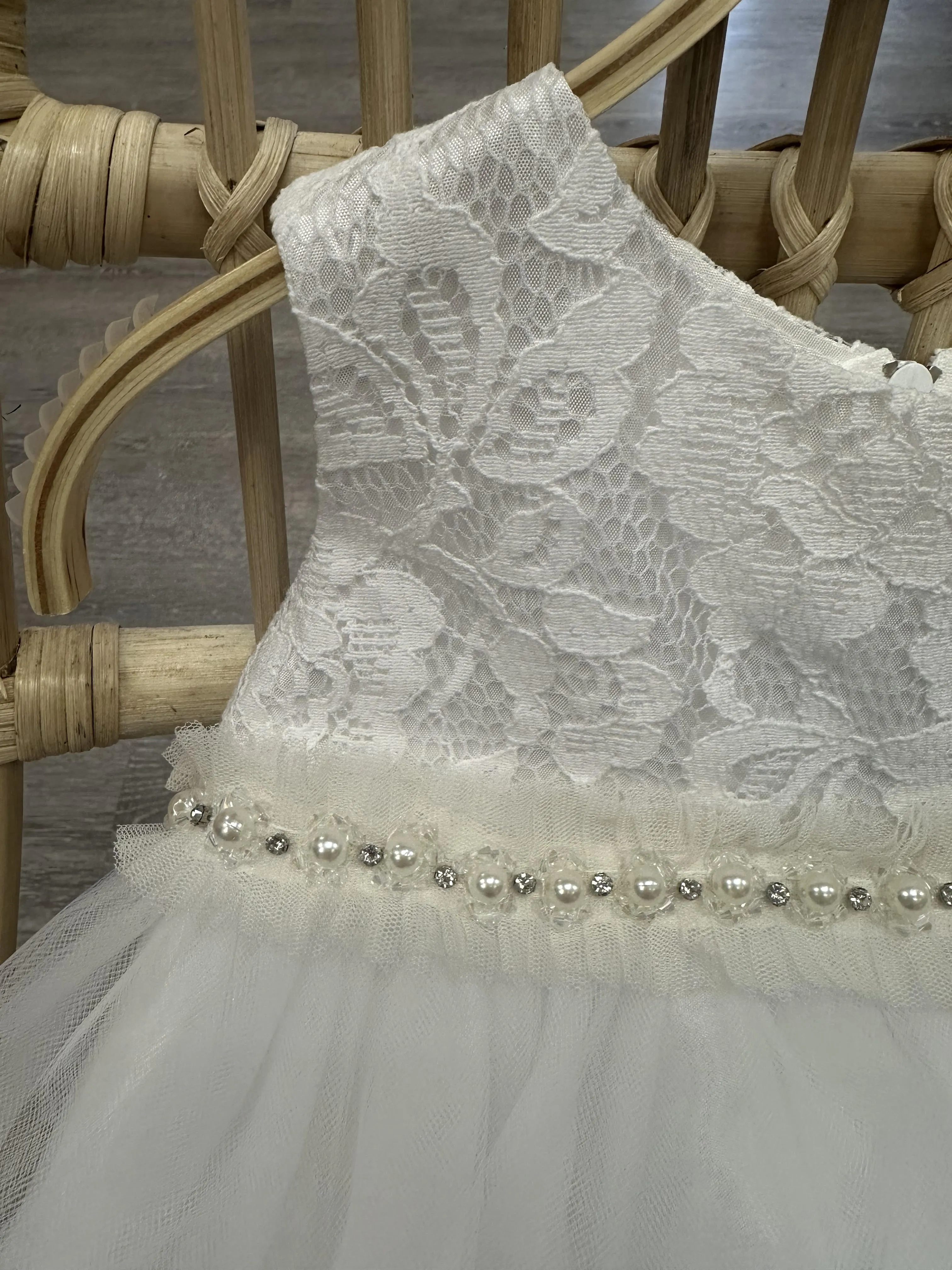 Jolene KD456BB Infant Dress - White