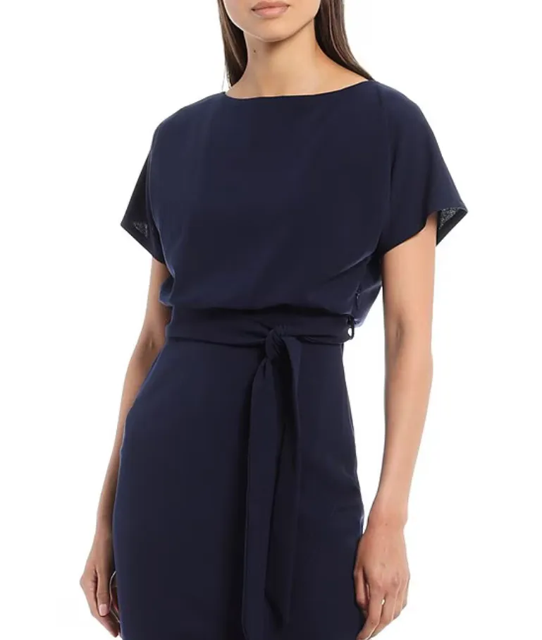 kensie Blouson Faux-Wrap Dress