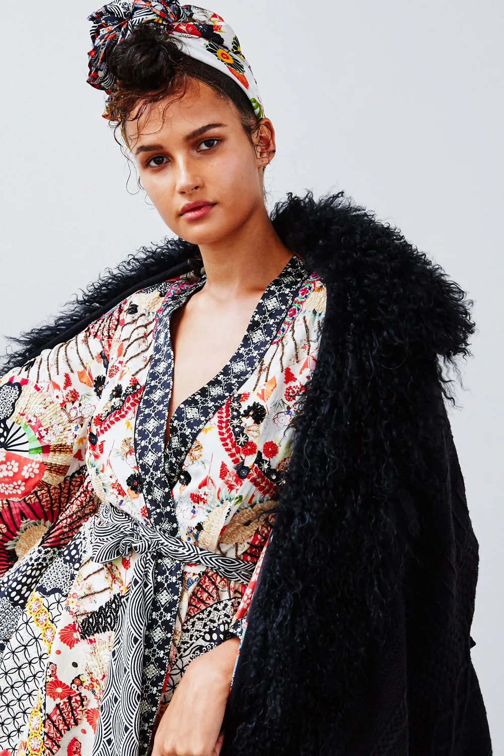 KIMONO WRAP DRESS WITH OBI VINTAGE VIXEN
