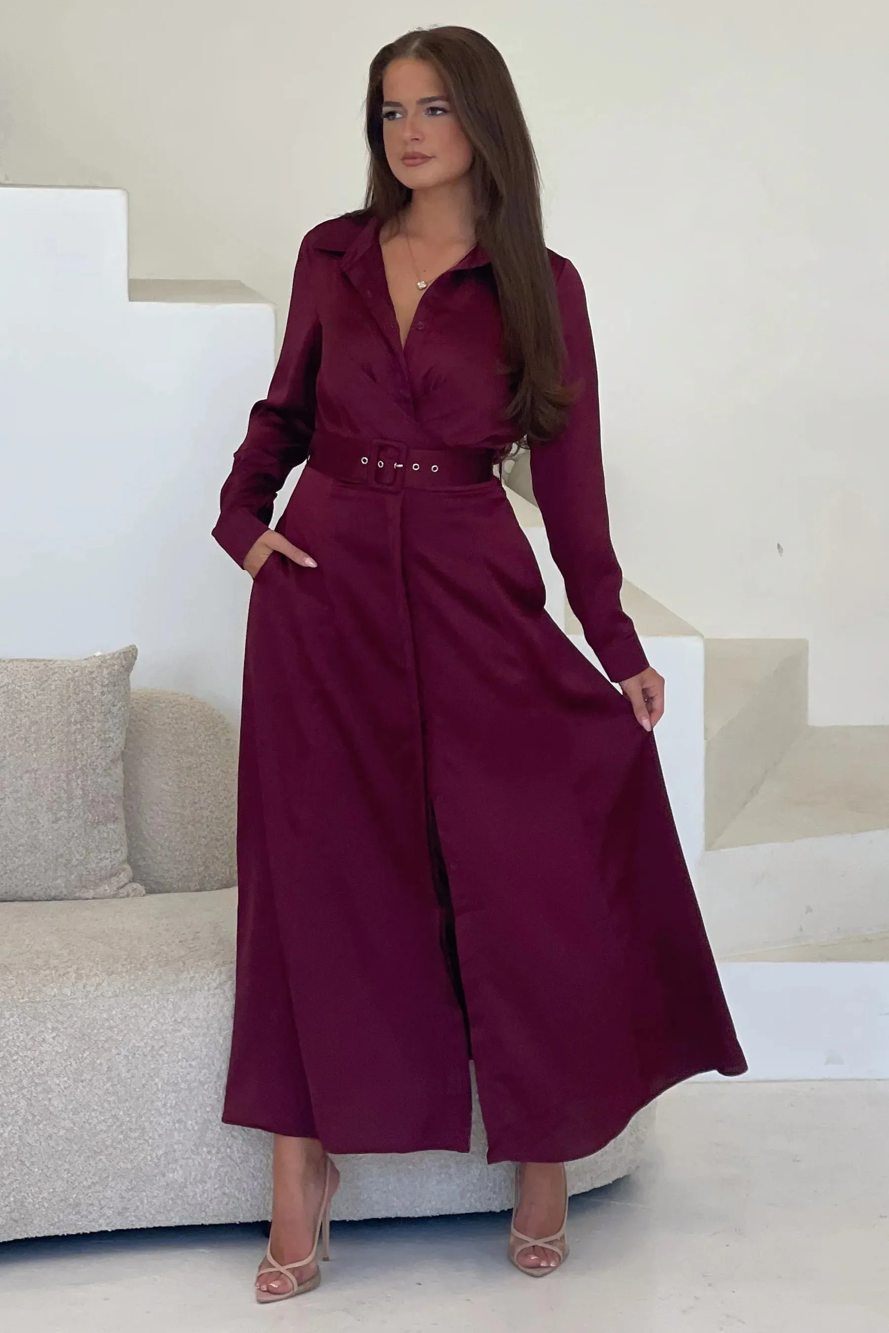 Kira Wrap Shirt Dress