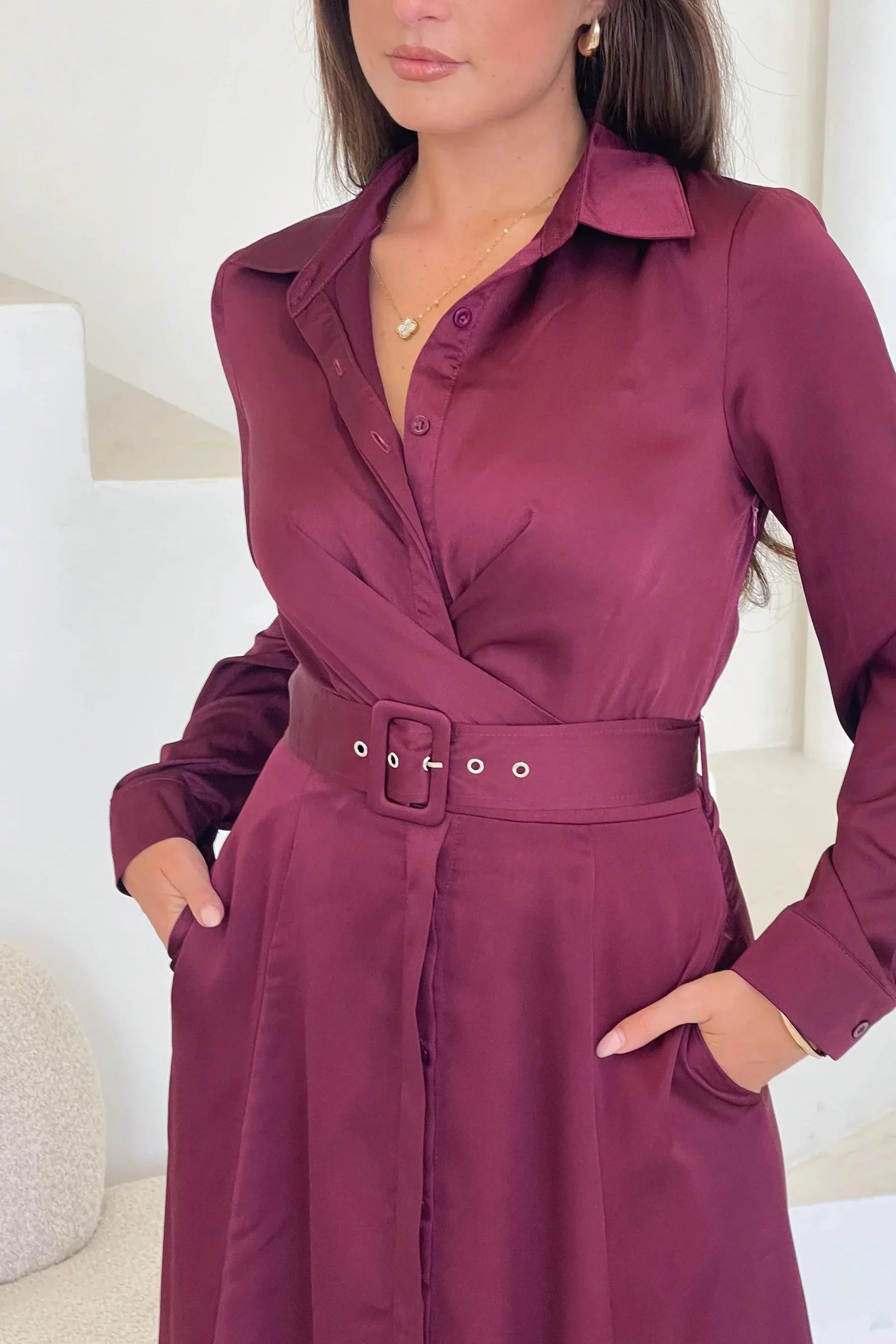 Kira Wrap Shirt Dress