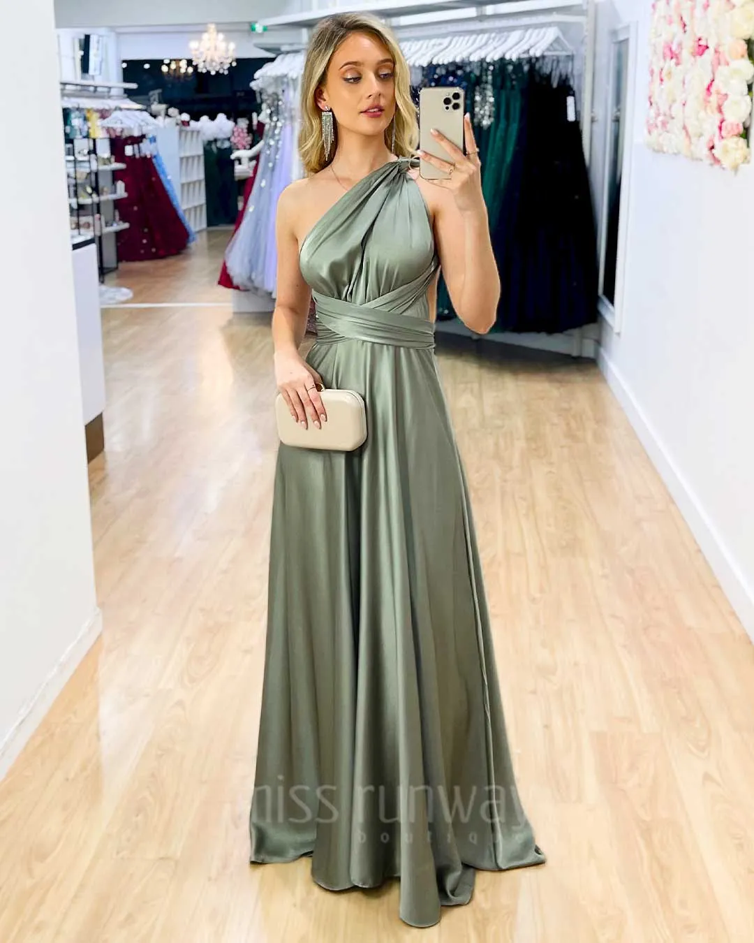 Kirsty Multi Wrap Dress - Sage