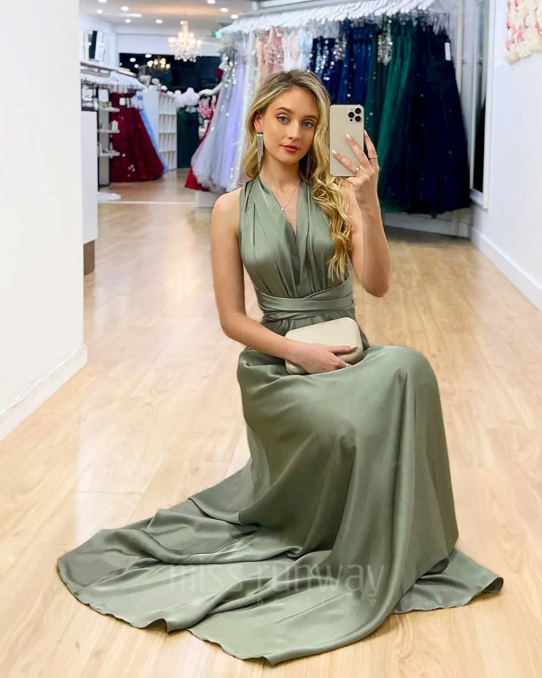 Kirsty Multi Wrap Dress - Sage