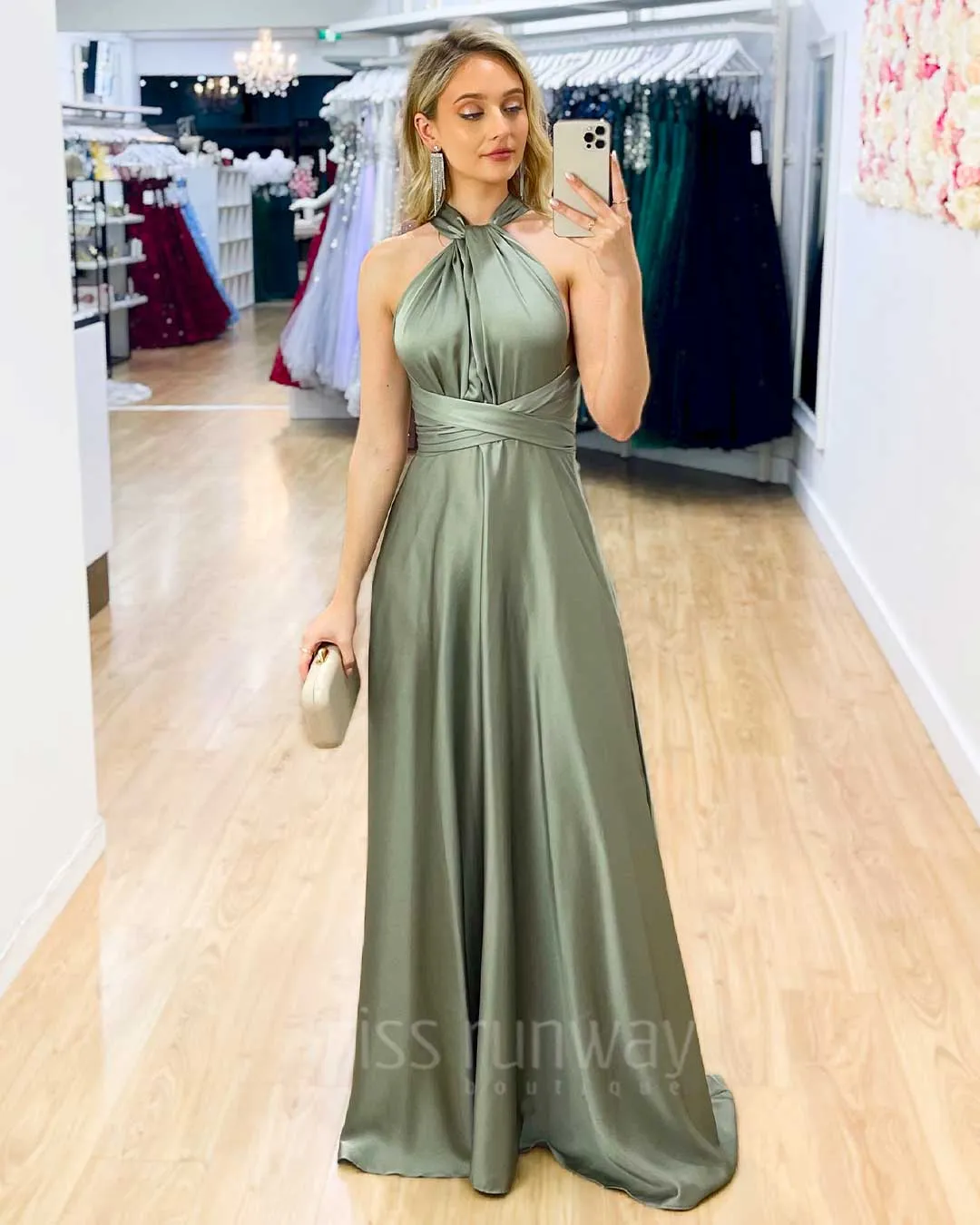 Kirsty Multi Wrap Dress - Sage