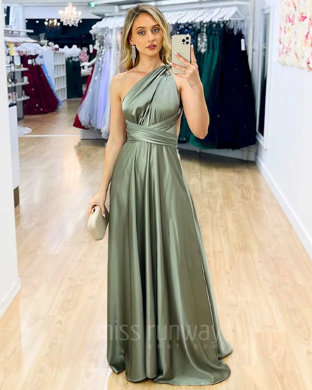 Kirsty Multi Wrap Dress - Sage