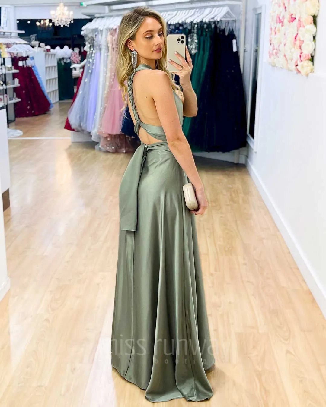 Kirsty Multi Wrap Dress - Sage