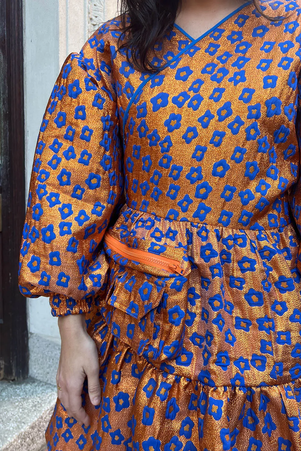 KkCo - Koi Pond Utility Wrap Dress: Koi Pond