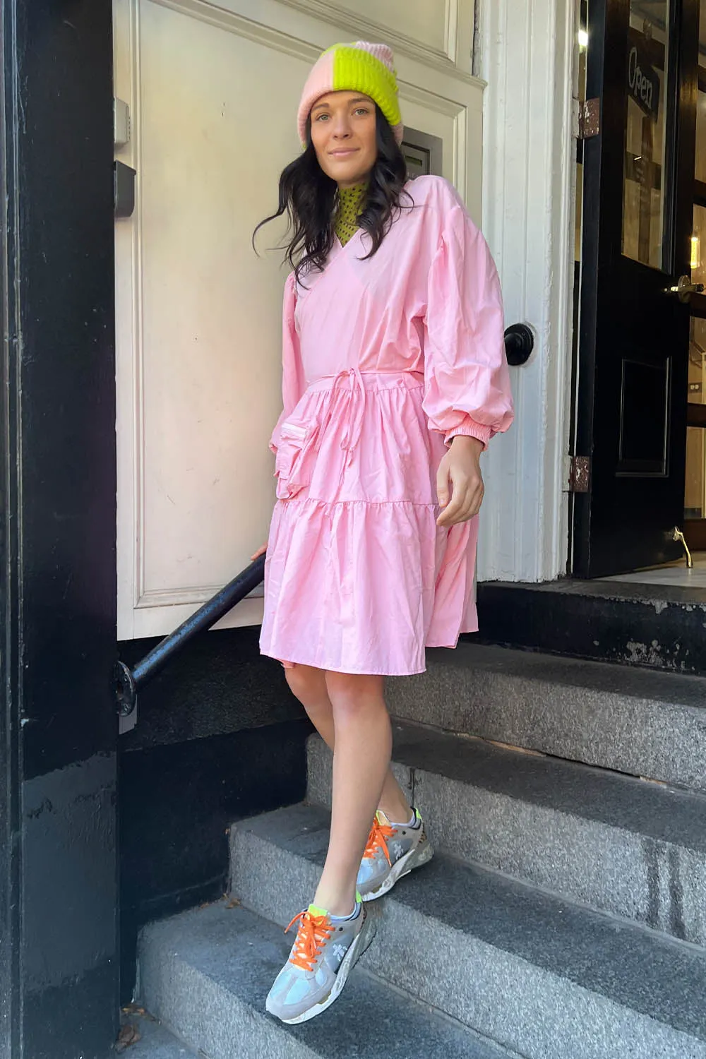 KkCo - Utility Wrap Dress: Ballet Pink