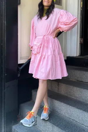 KkCo - Utility Wrap Dress: Ballet Pink