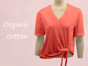Knoop T shirt in bio slubtricot / Knotted T shirt in organic slub jersey