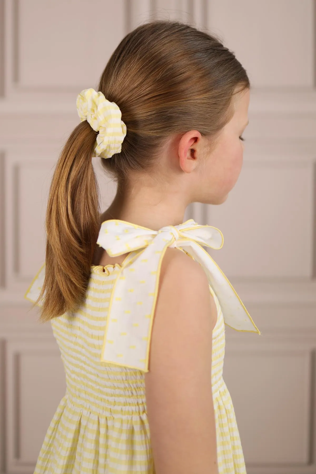 Lemon & White Seersucker Dress (2Y - 7Y)