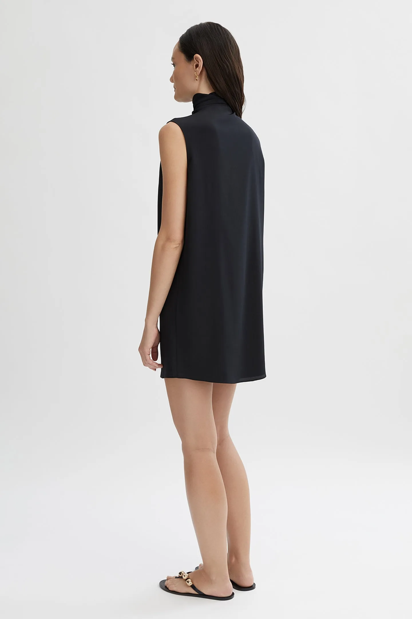 LEONIE SILK TIE MINI DRESS