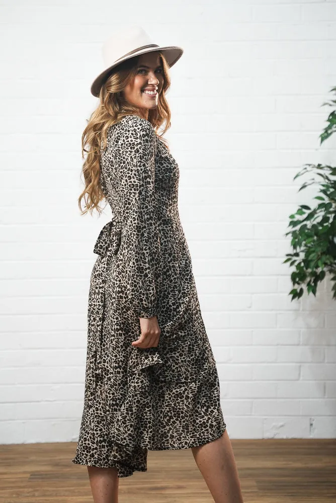 Leopard printed wrap dress | LANA DRESS