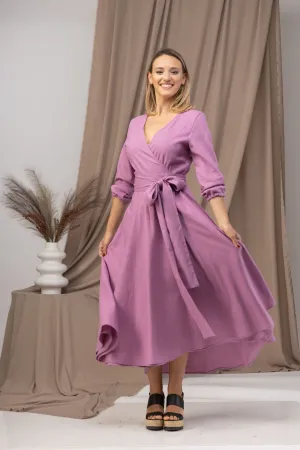 Linen Wrap Dress