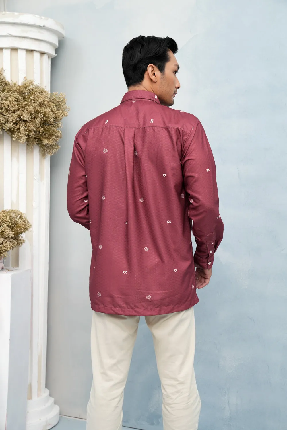 Lingga Long Shirt Men (Minor) Merah Biram