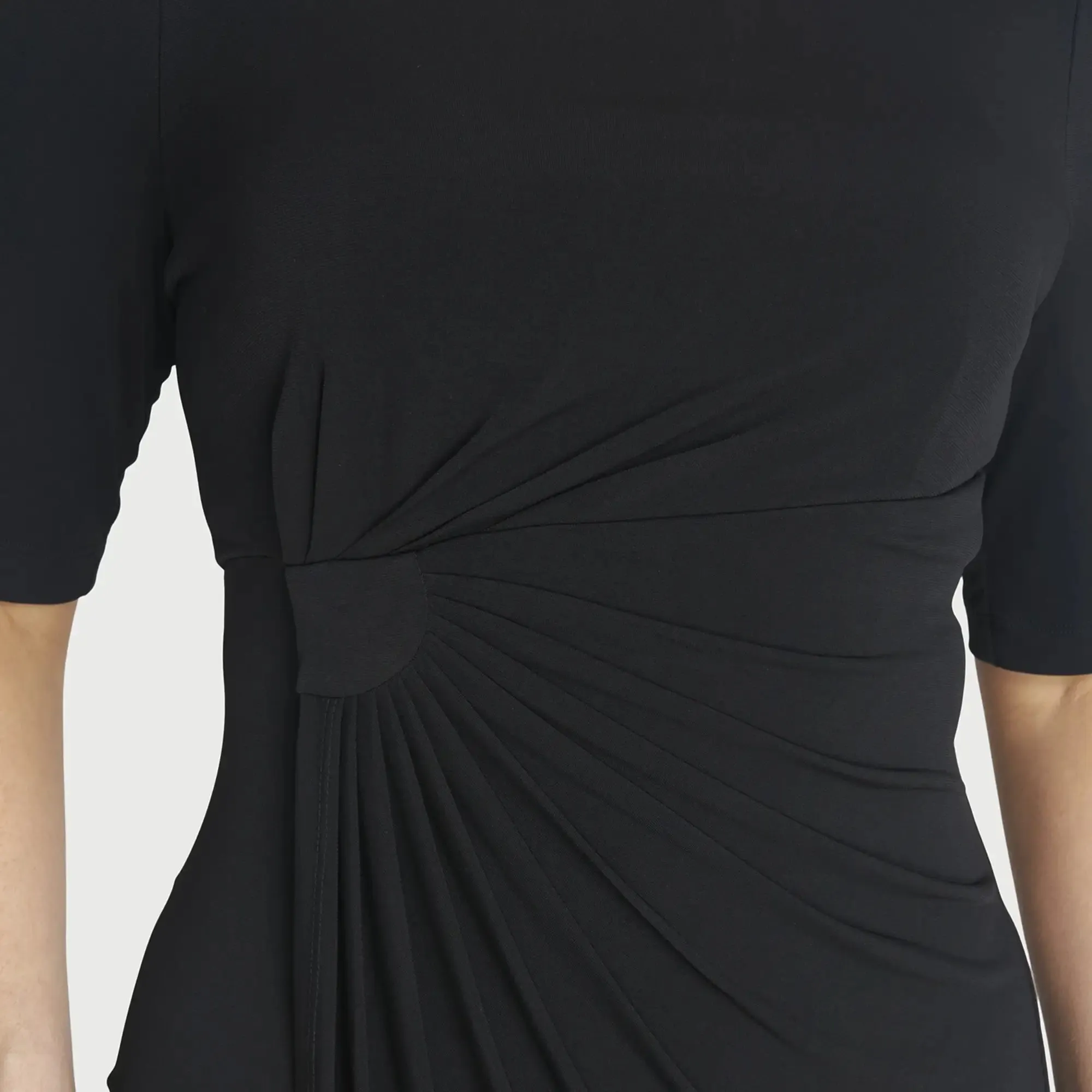 Lisa Black Faux Wrap Dress