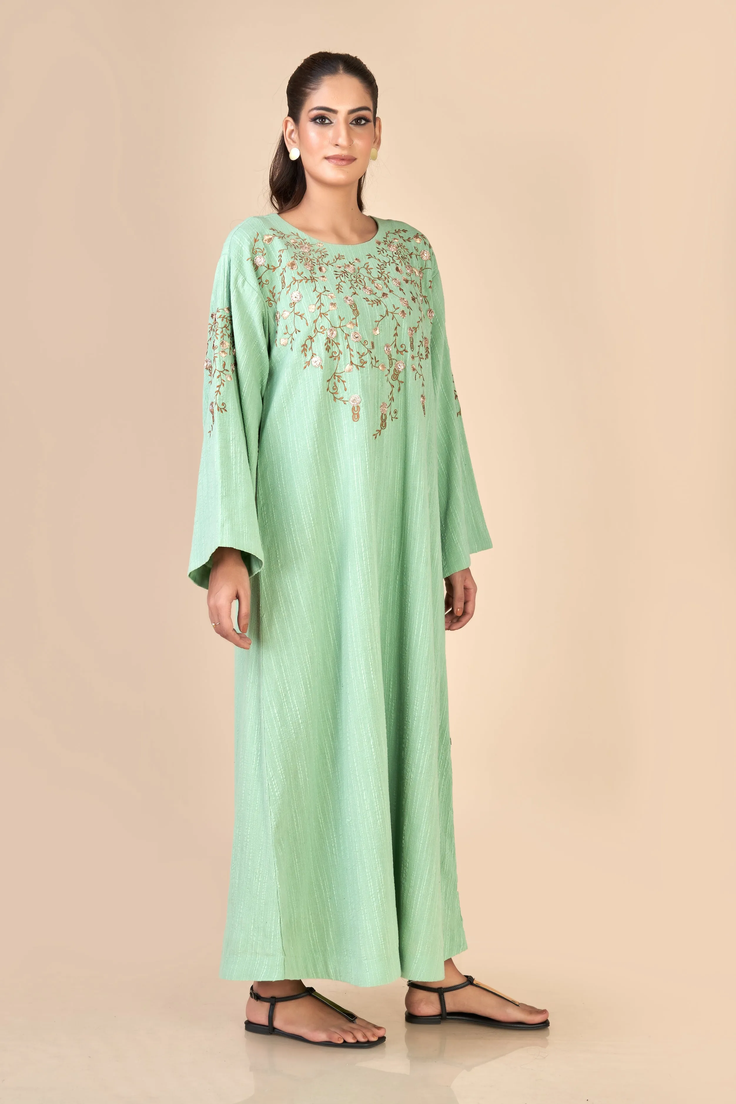 LONG DRESS (EMBROIDERED) W24-F37