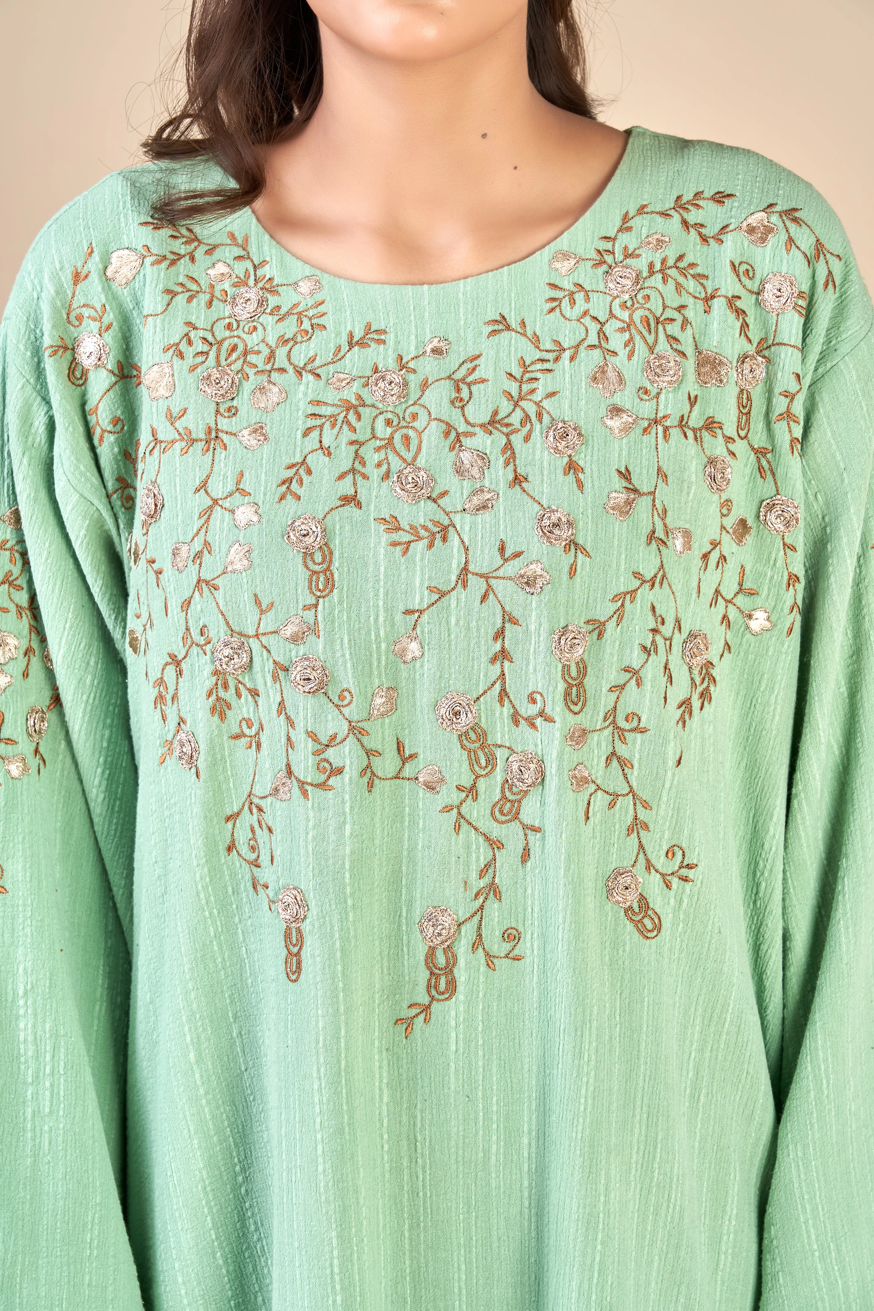 LONG DRESS (EMBROIDERED) W24-F37