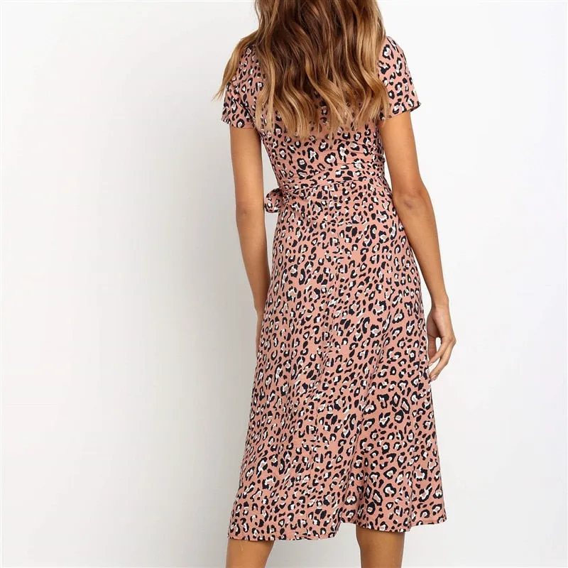 Long Dress Print Boho Wrap Beach