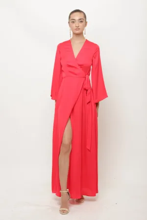 Long Maxi Wrap Dress
