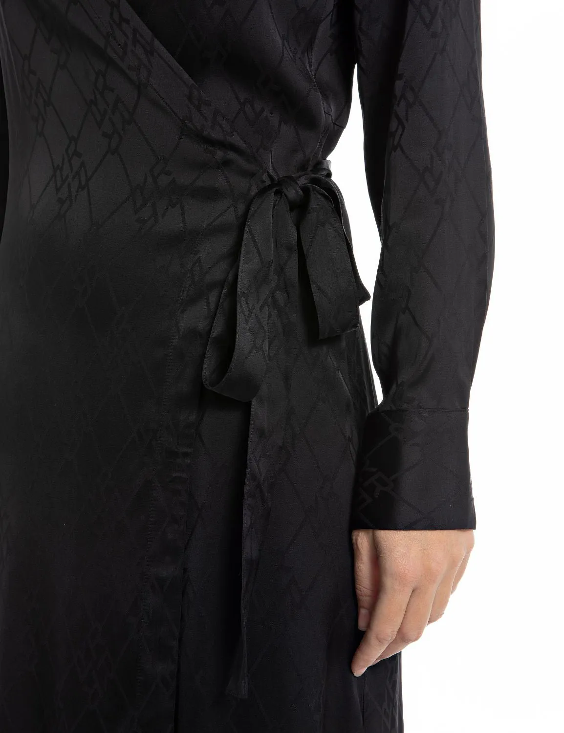 Long Shirt-Dress In Viscose Satin