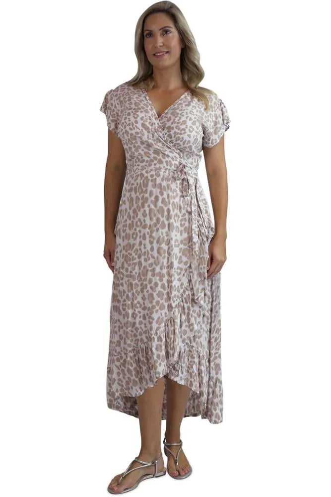 Long Wrap Dress "Safari"