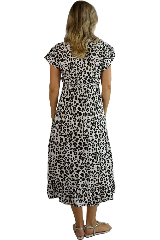 Long Wrap Dress "Safari"