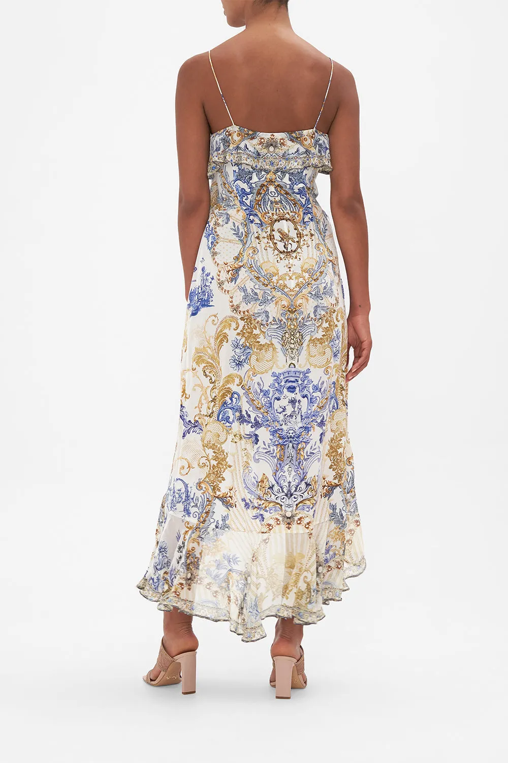LONG WRAP DRESS WITH FRILL SOUL SEARCHING
