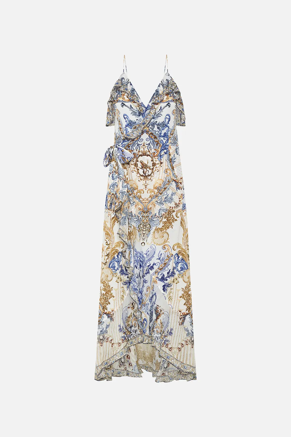 LONG WRAP DRESS WITH FRILL SOUL SEARCHING