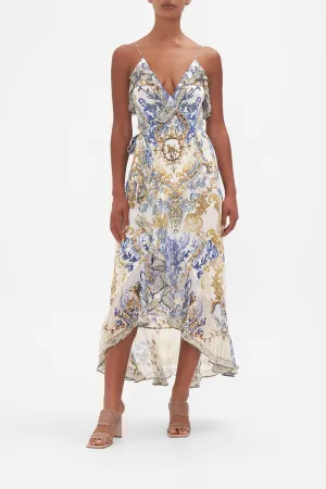 LONG WRAP DRESS WITH FRILL SOUL SEARCHING