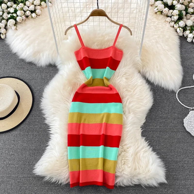 Madison – Women's Slim Elastic Bodycon Knitted Dress for Streetwear