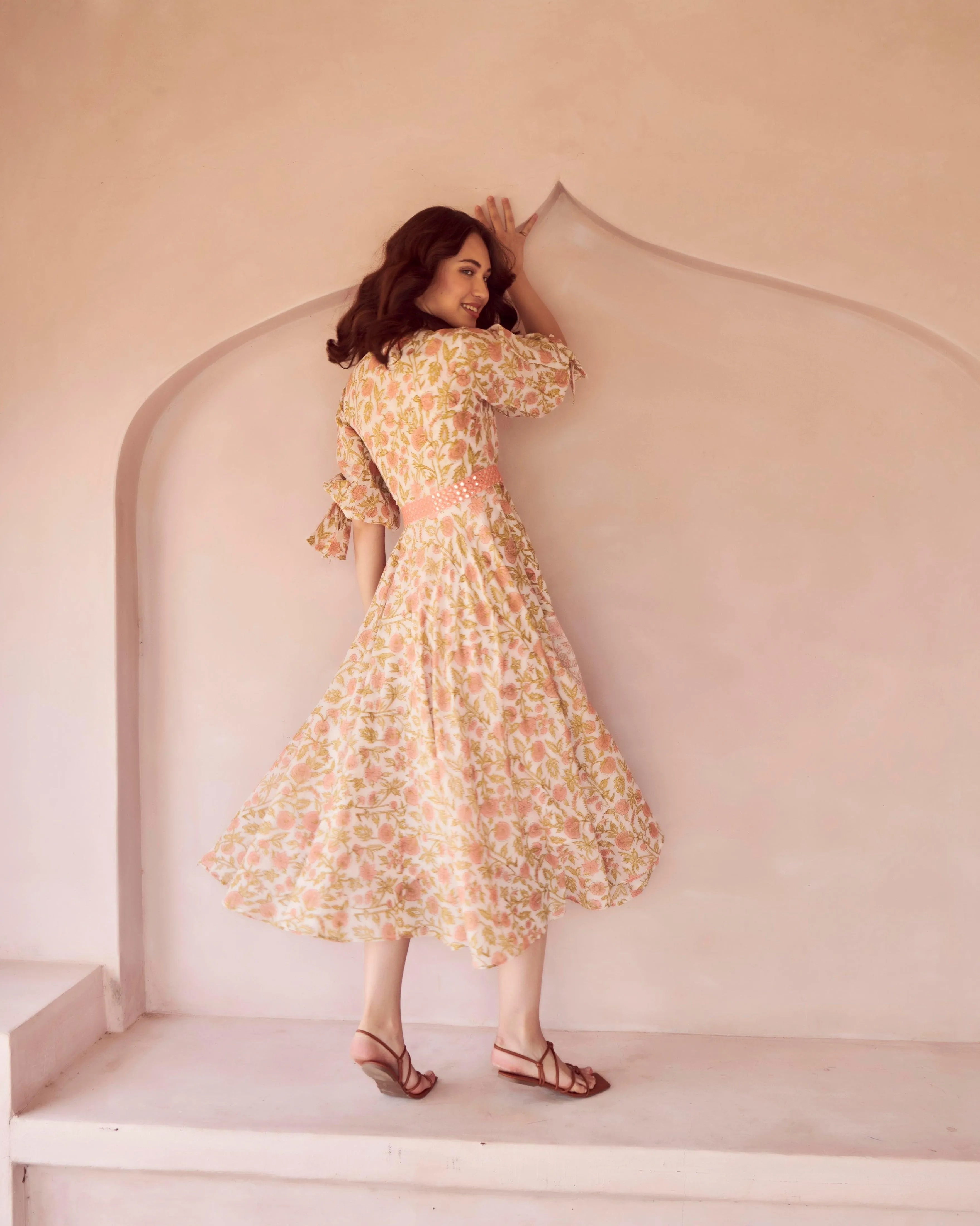 Marigold Long Wrap Dress