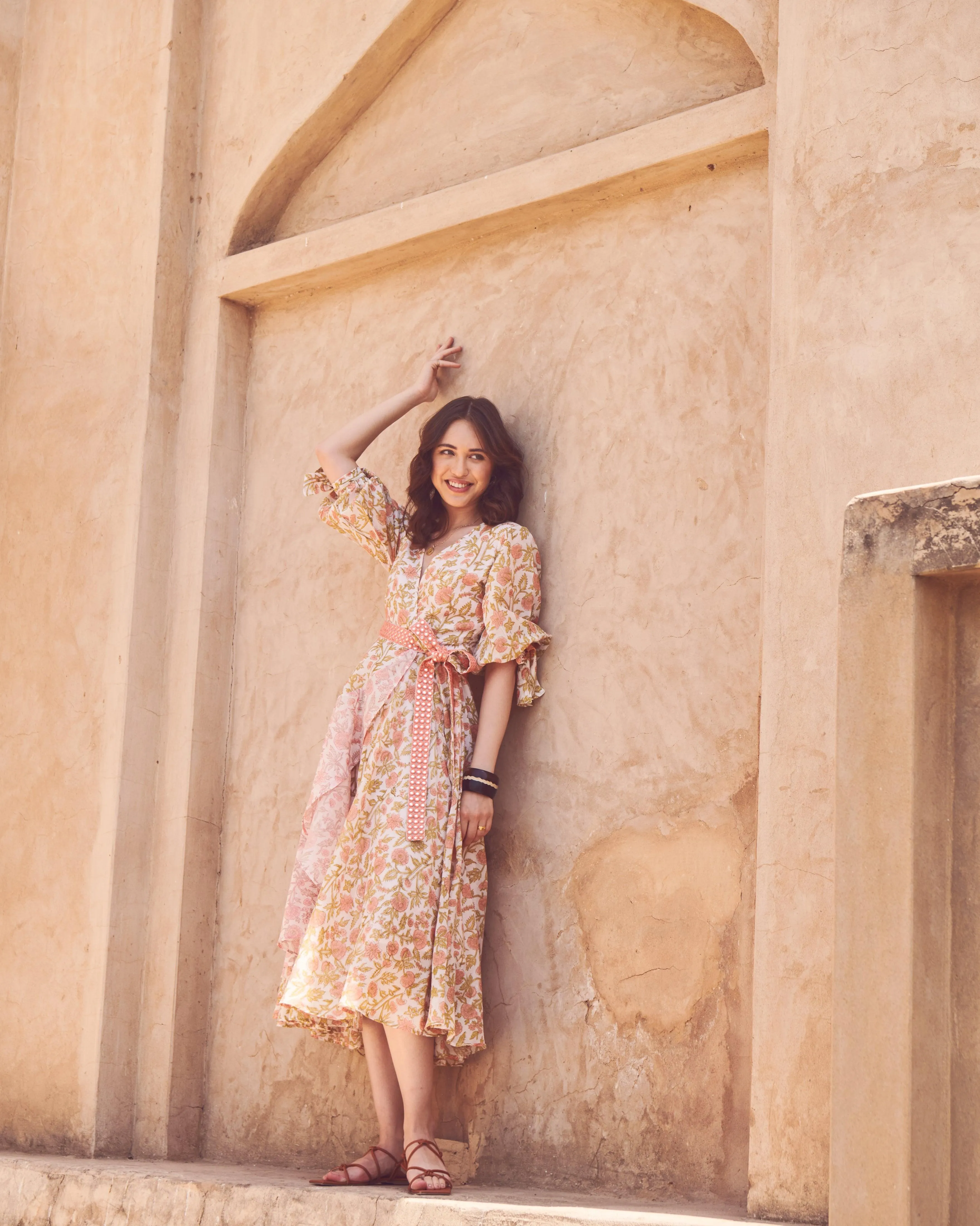 Marigold Long Wrap Dress