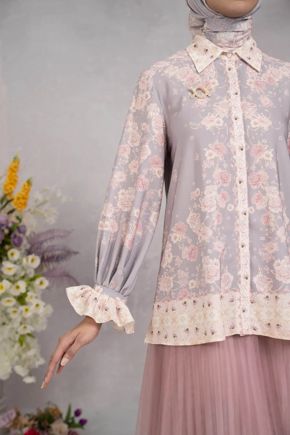 Marjorie Shirt Heather Blush
