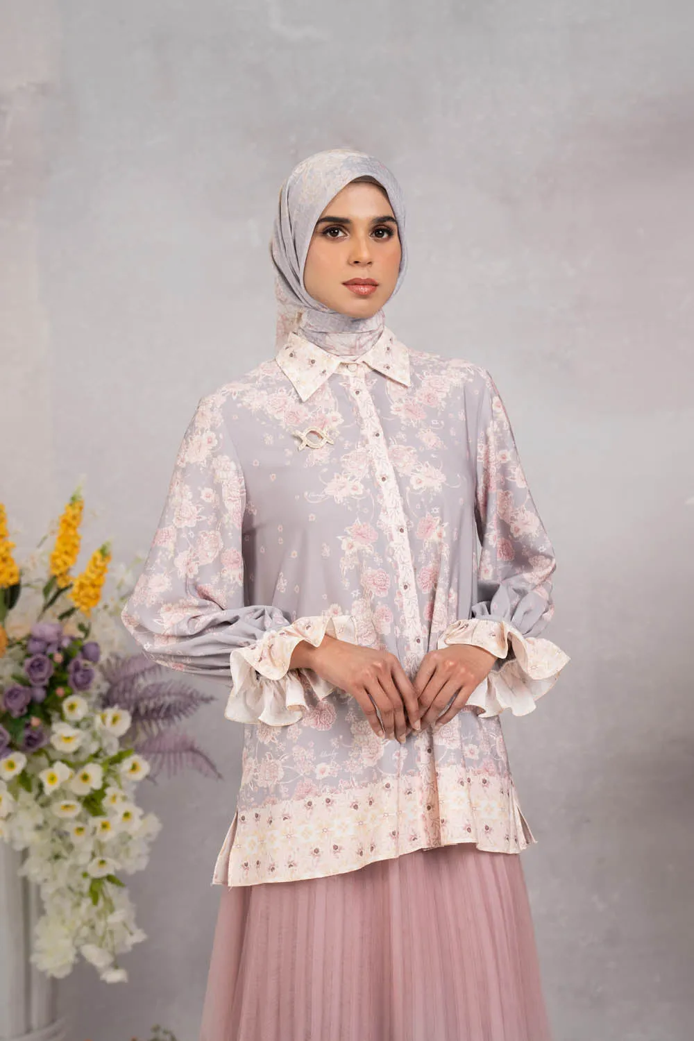 Marjorie Shirt Heather Blush