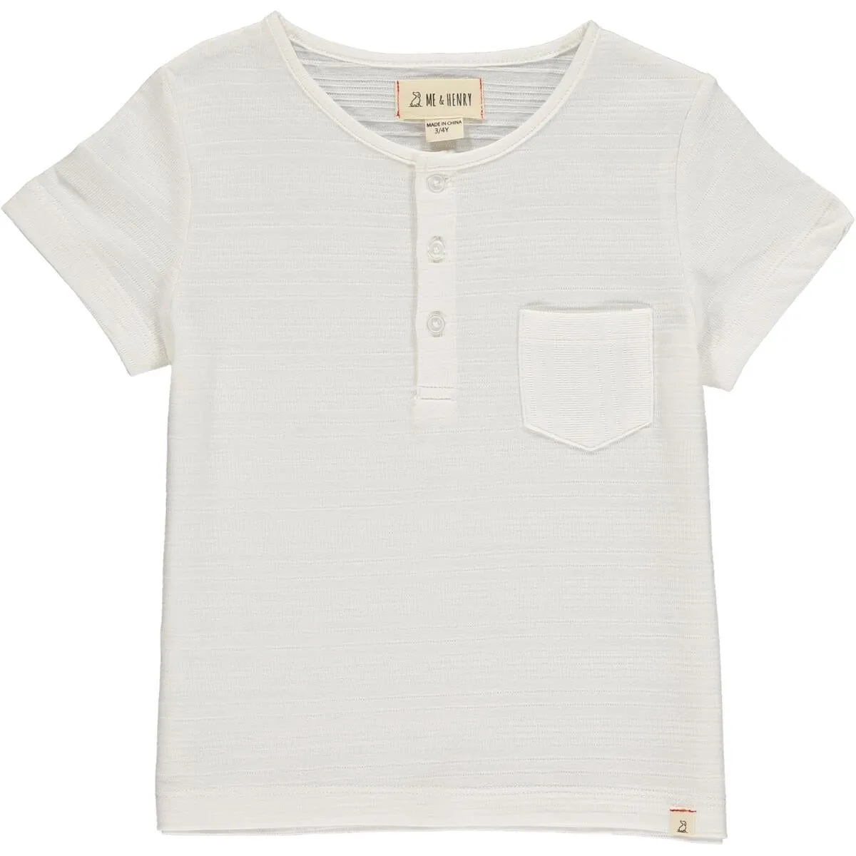Me & Henry Dodger Henley in White