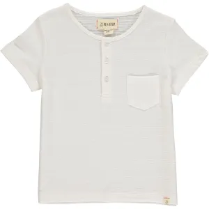 Me & Henry Dodger Henley in White