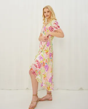 MERCI WRAP MIDI DRESS