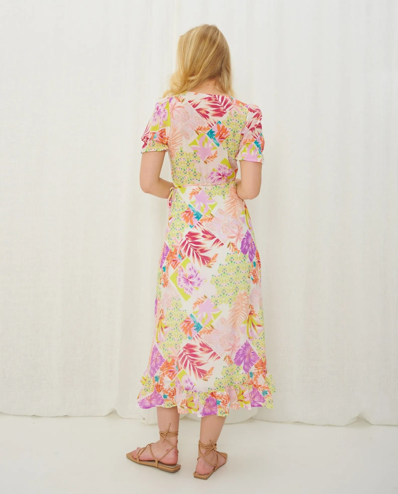 MERCI WRAP MIDI DRESS