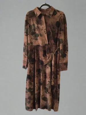 Mesh Velvet Mock Wrap Dress 660