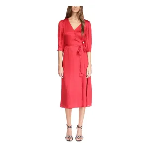 Michael Kors Cheetah Jacquard Midi Wrap Dress